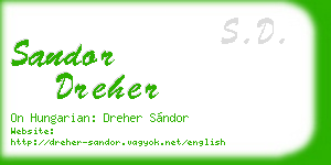 sandor dreher business card